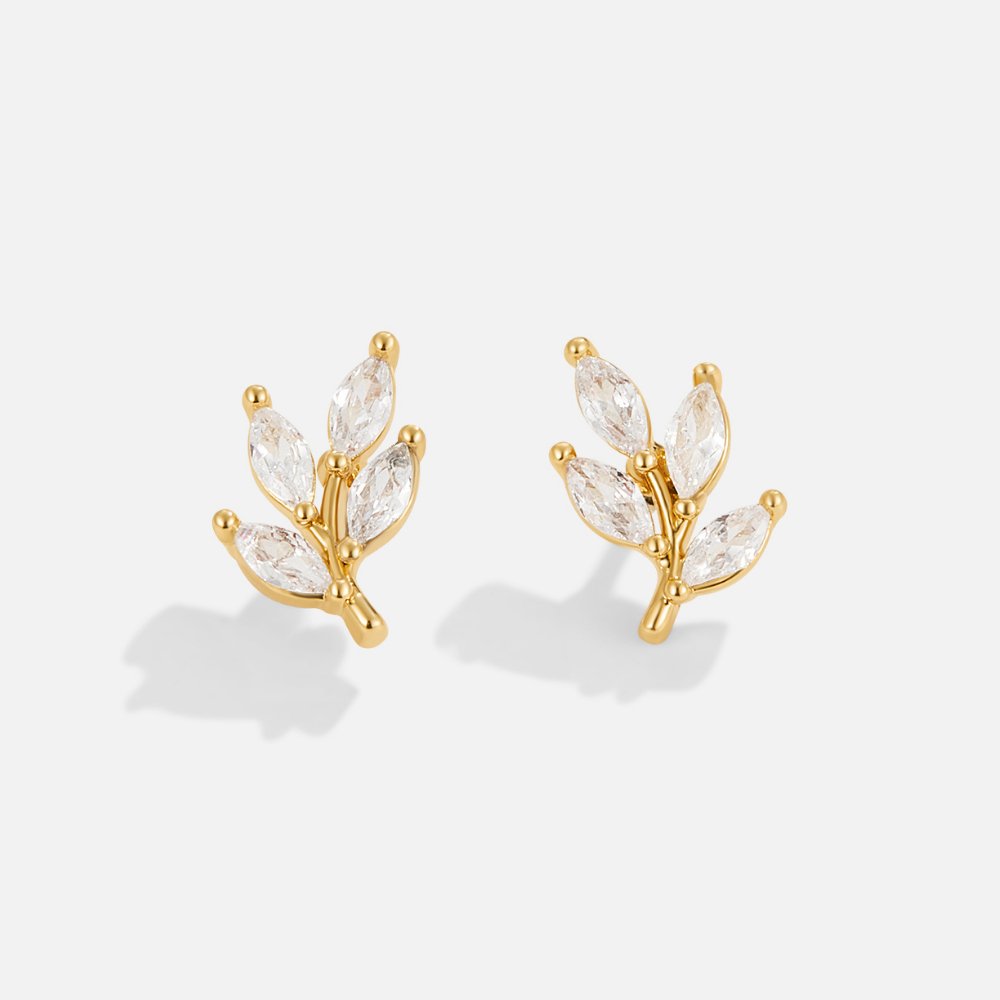 Leah Leaf Stud Earrings