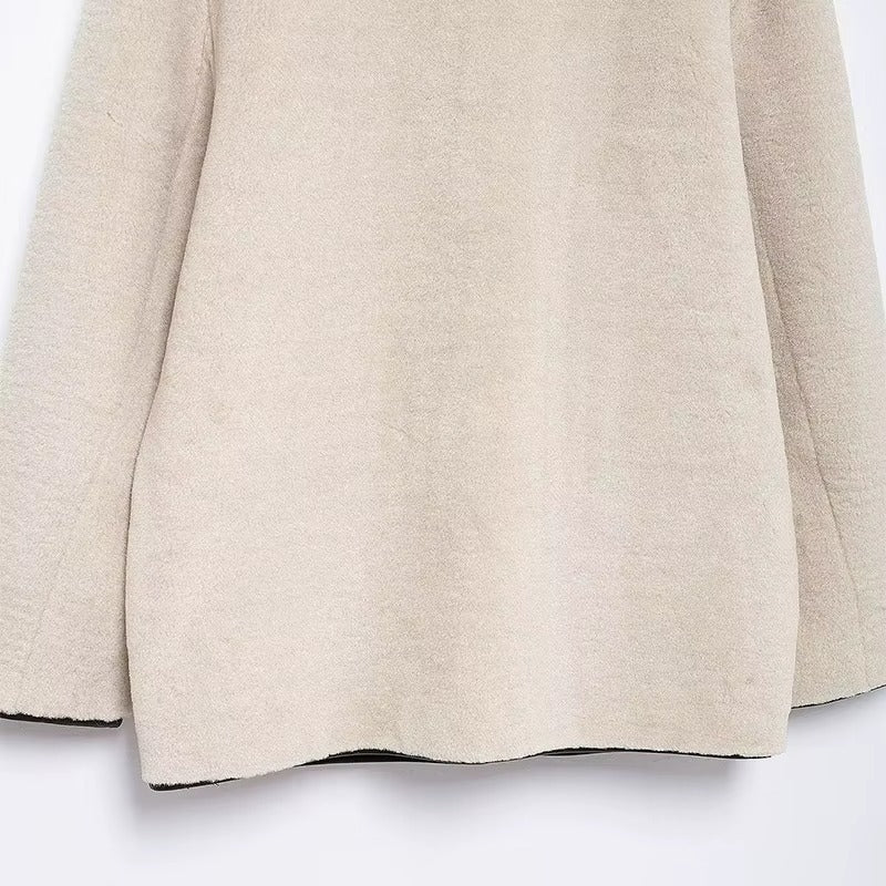 Liz | Faux Shearling Toggle Coat