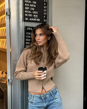 Judy | Women's Zip-Up Knit Cardigan