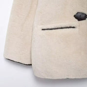 Liz | Faux Shearling Toggle Coat