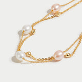 Evelyn Layered Pearl-Style Bracelet