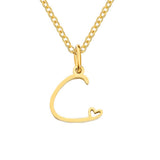 Nicole Letter Heart Necklace — product photograph 3