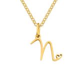 Nicole Letter Heart Necklace — product photograph 14