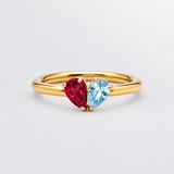Rosalie Heart Birthstone Ring