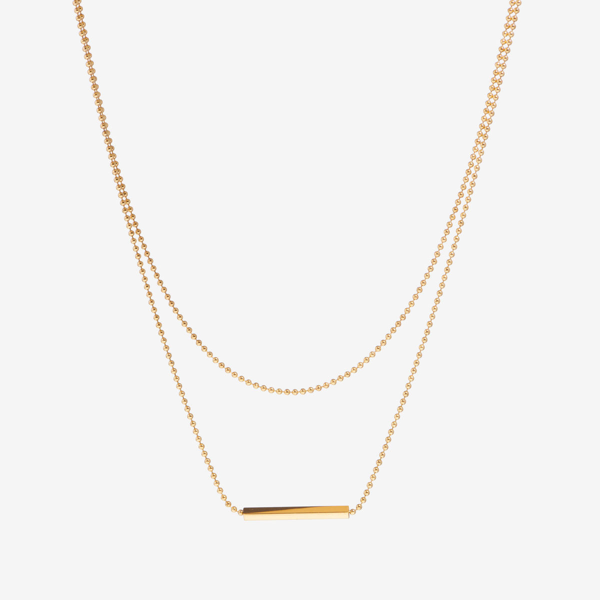 Layered Bar Necklace — front view