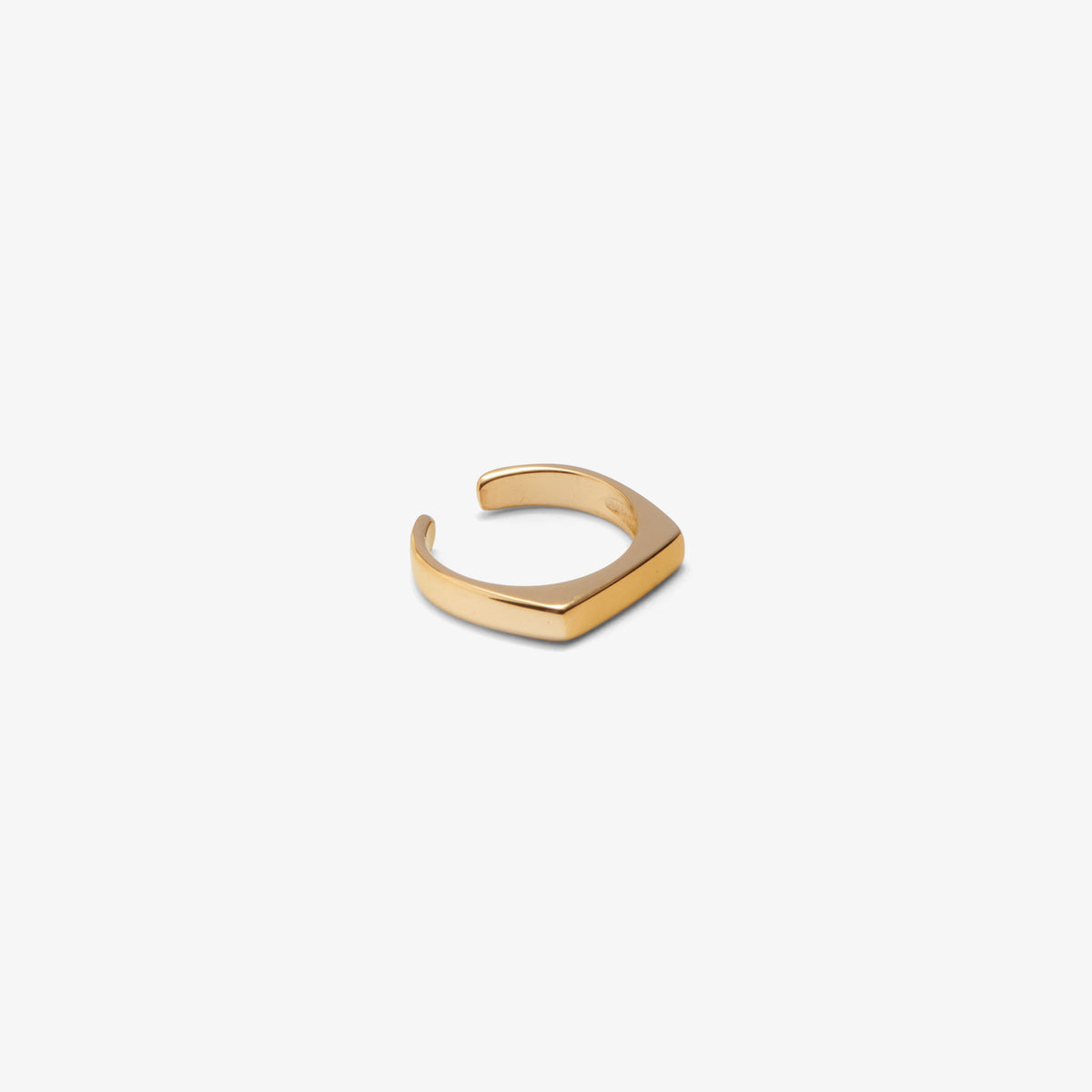 Open Signet Adjustable Ring — front view