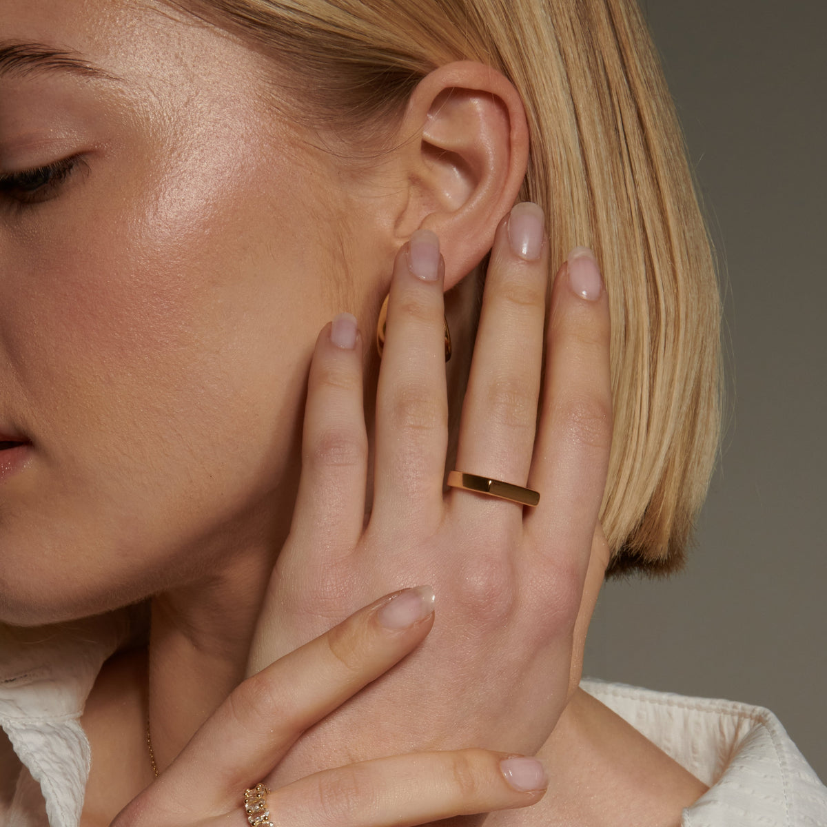 Open Signet Adjustable Ring — detail 1