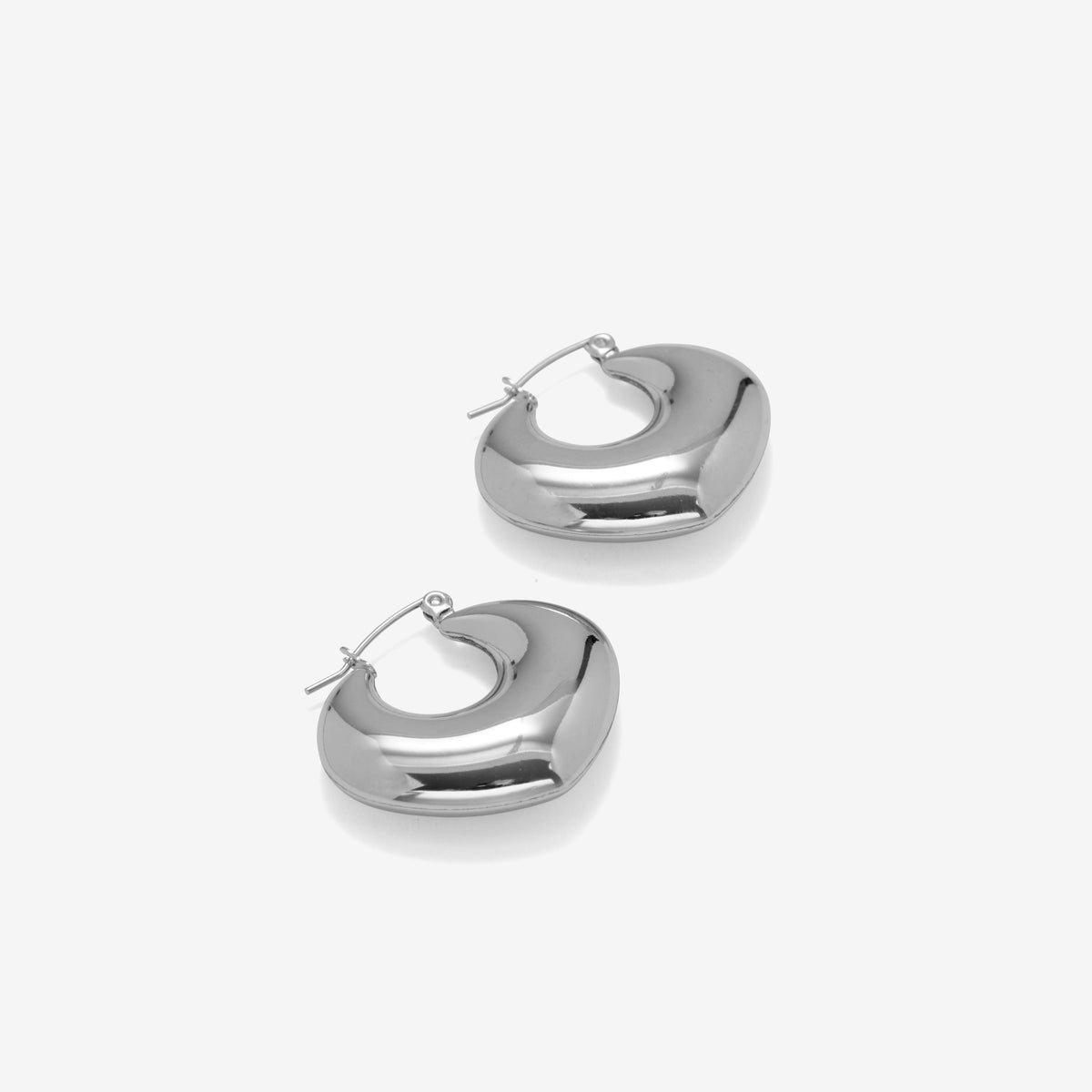 Triangle Hoop Earrings — front view