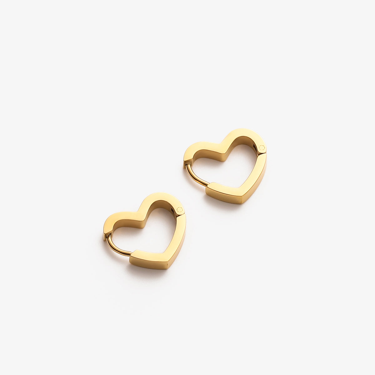 Heart Hoop Earrings — front view