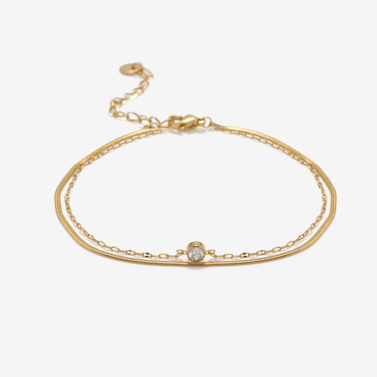Layered Sparkle Bracelet — front view
