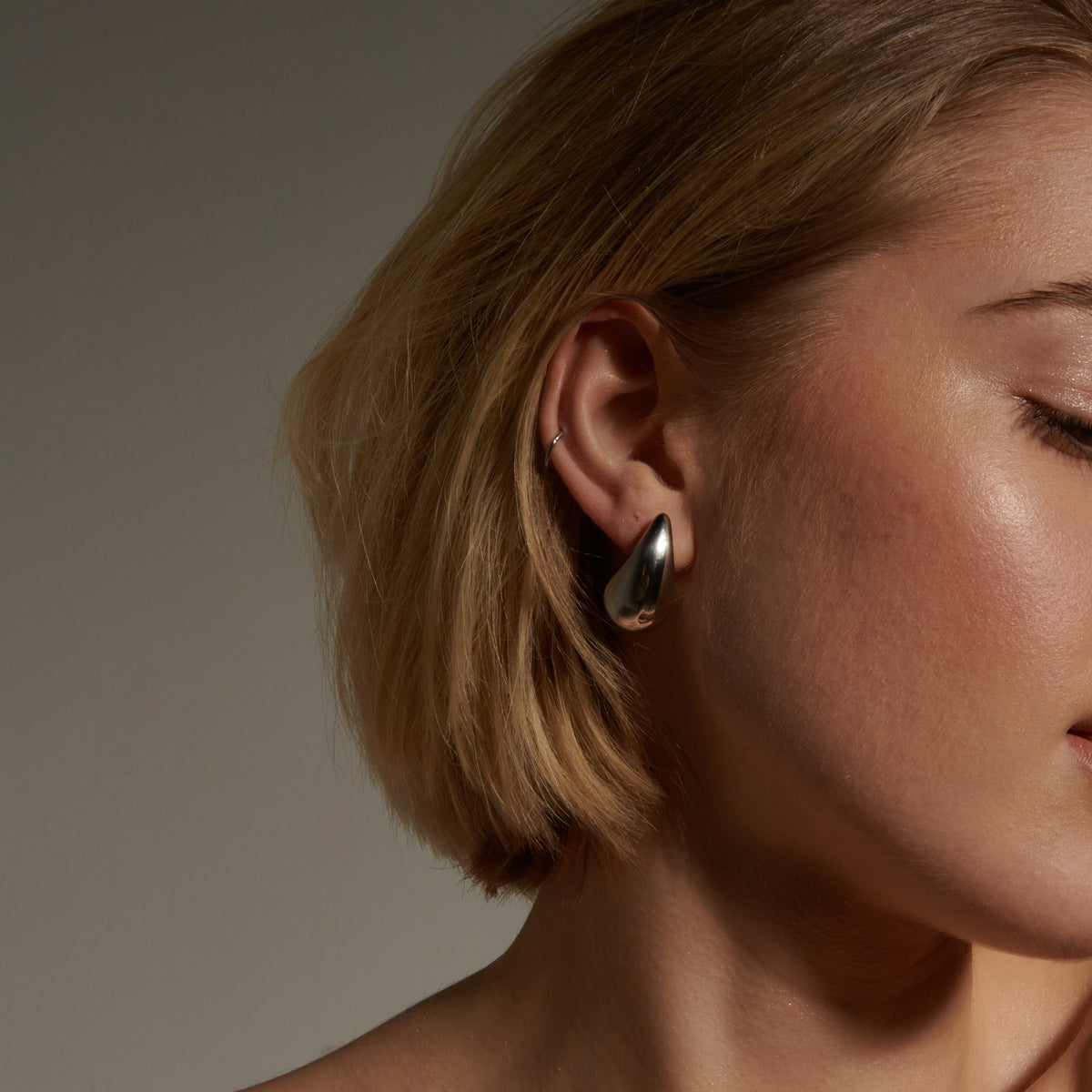 Polished Drop Earrings — detail