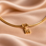 HORUS V11 — gold M knot detail square — exact twin snake chain bracelet