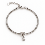 HORUS V11 — studio silver — initial knot bracelet