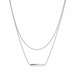 elle bar necklace studio silver — campaign product photograph