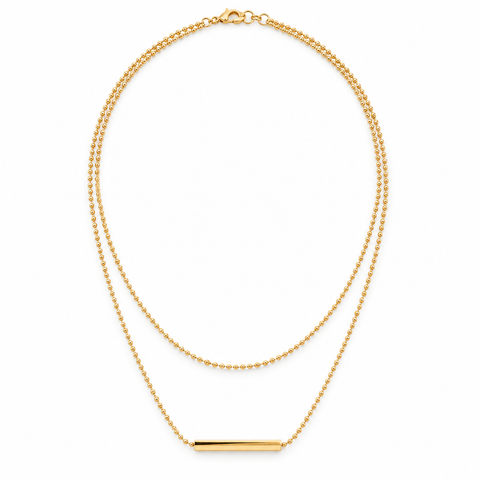 Elle | Layered Bar Necklace · Gold