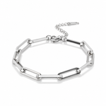 elle paperclip bracelet studio silver — campaign product photograph