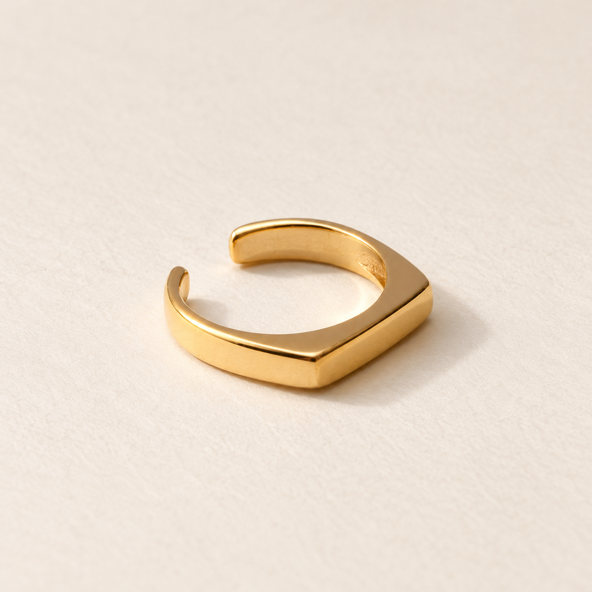 elle signet ring macro — campaign product photograph