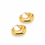elle triangle hoops studio gold — campaign product photograph