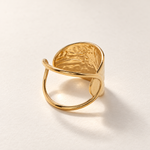 lia crescent ring macro — campaign product photograph
