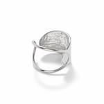lia crescent ring studio silver — campaign product photograph