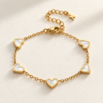 lia heart chain bracelet macro — campaign product photograph