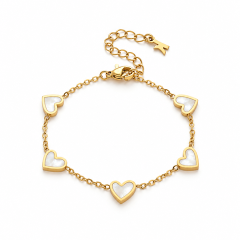 Lia | Heart Chain Bracelet · Gold