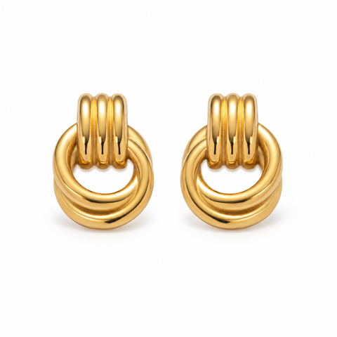 Lia | Intertwined Earrings · Gold