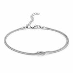 lia knot bracelet studio silver — campaign product photograph