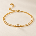 lumi layered bracelet macro — campaign product photograph