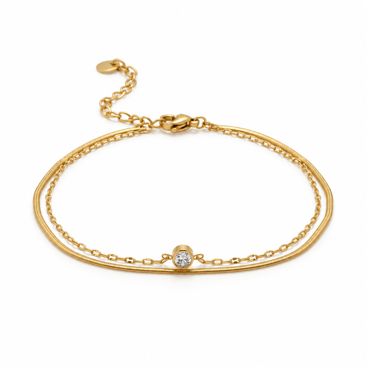 lumi layered bracelet studio — campaign product photograph