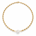 nora pearl necklace studio — campaign product photograph