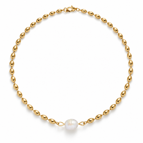 Nora | Pearl Detail Necklace · Gold