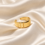 onde cuff ring satin — campaign product photograph