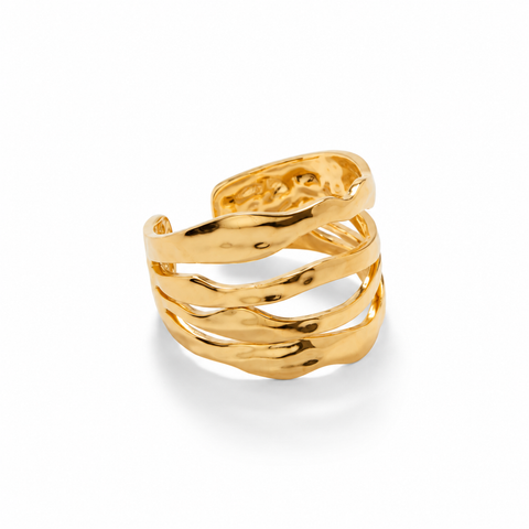 Onde | Organic Adjustable Ring · Gold