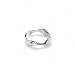 onde sculpted wave ring studio silver — campaign product photograph