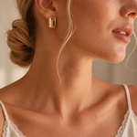 elle square hoops — editorial photograph