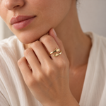 lia hug ring — editorial photograph, exact catalogue design