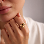 onde drop ring — editorial photograph, exact catalogue design