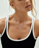 HORUS V6 — Silver J necklace, Olivia model edit