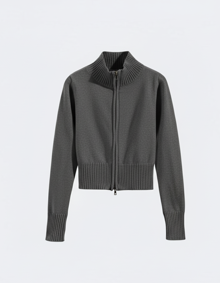 Judy | Women's Zip-Up Knit Cardigan