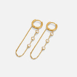 Willow Sparkle Drop Hoop Earrings