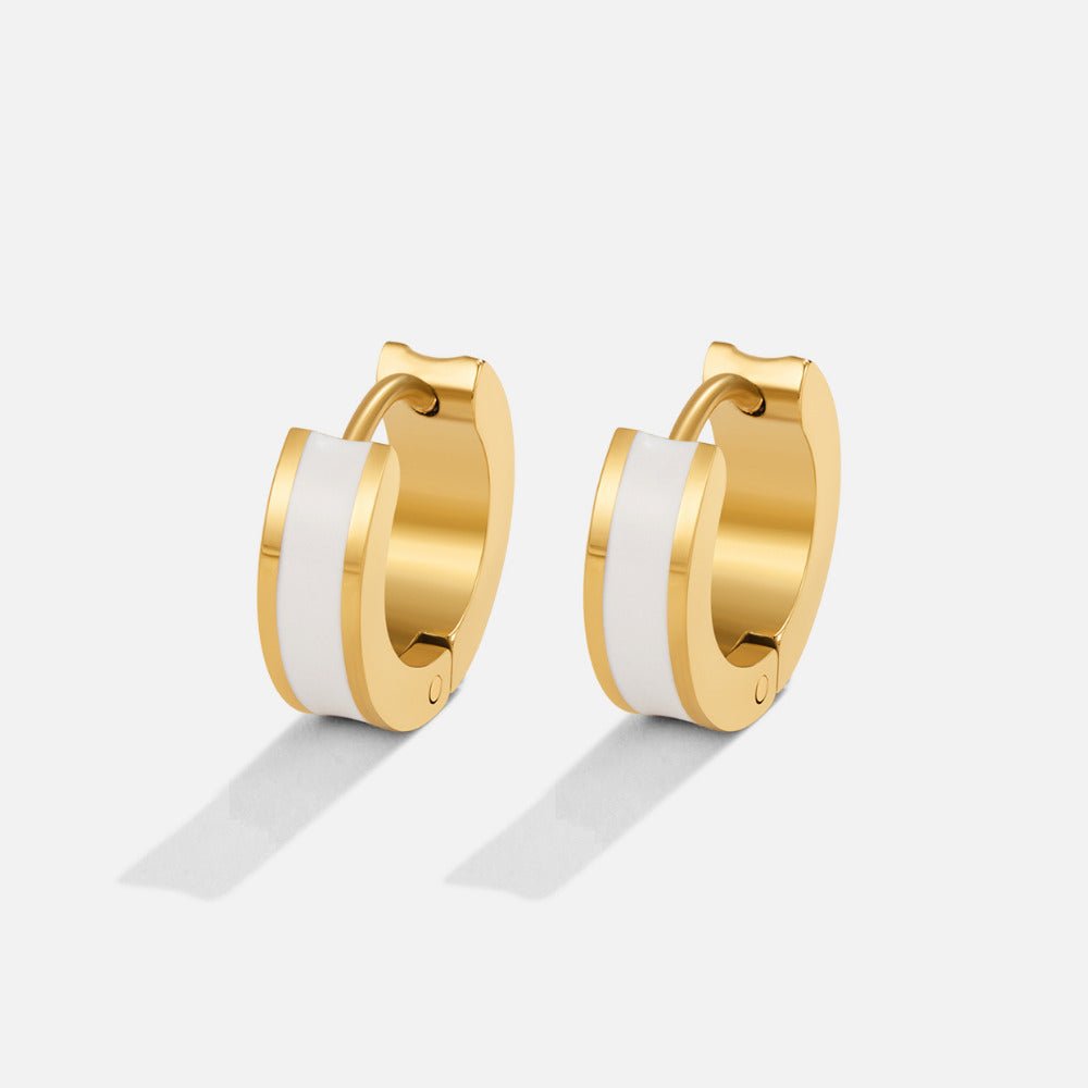 Nina White Detail Hoops