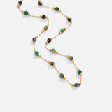 Rebecca Beaded Stone Necklace