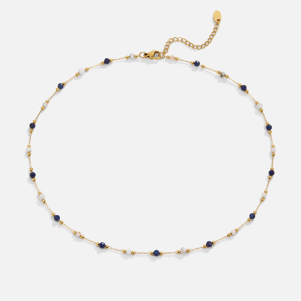 Zoe Beaded Stone Necklace — product photograph 1