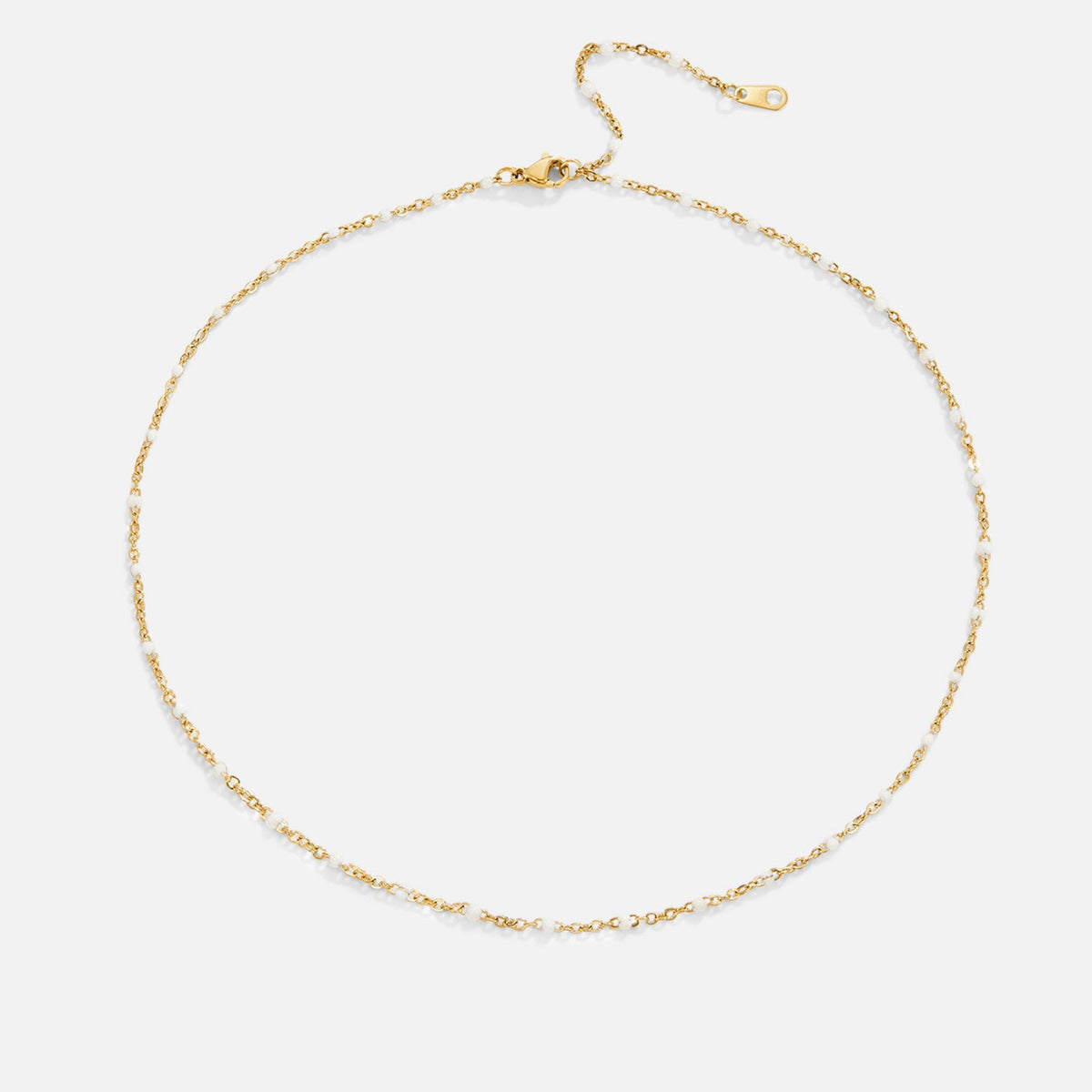 Tessa White Beaded Necklace — product photograph 1