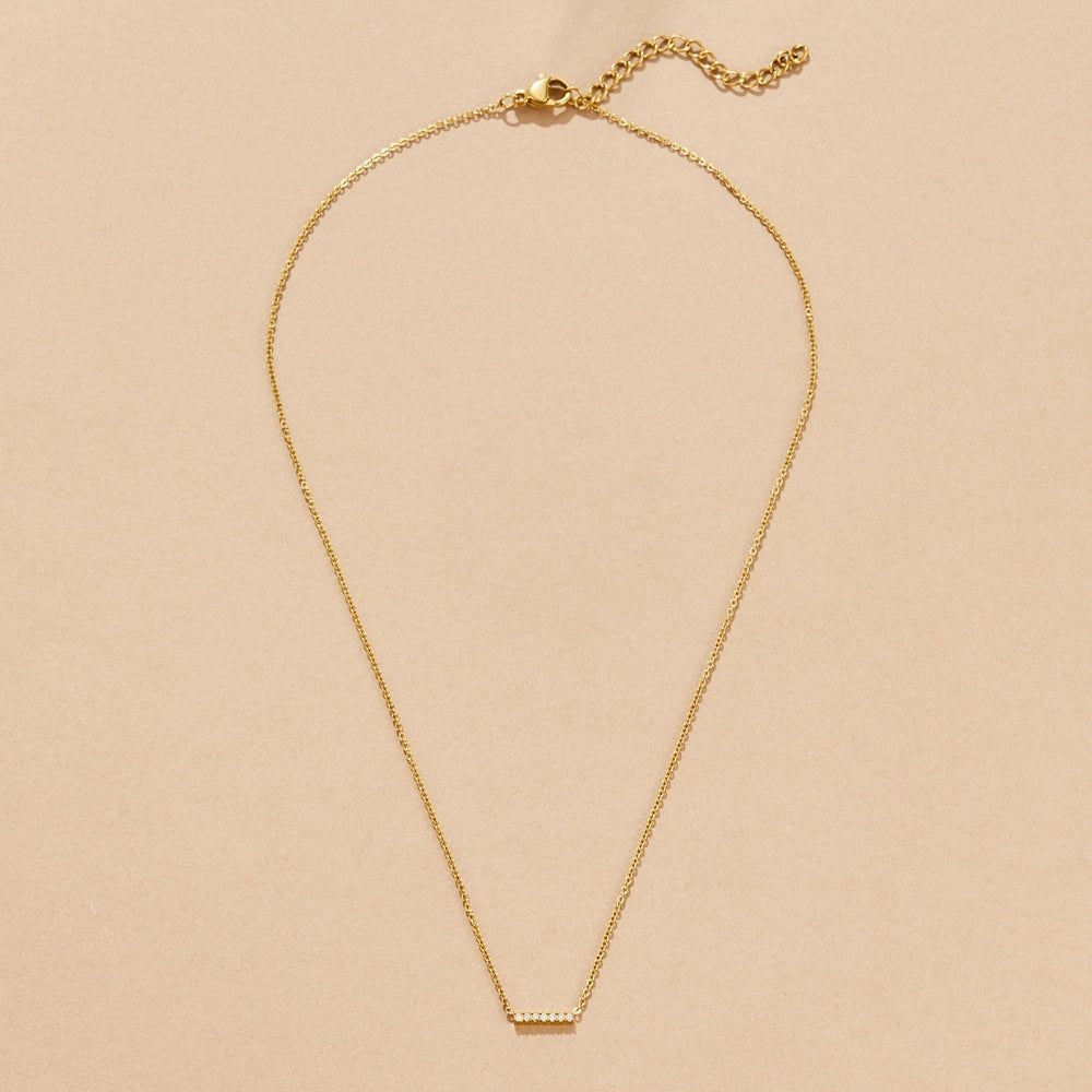 Willa Sparkling Bar Necklace — product photograph 1