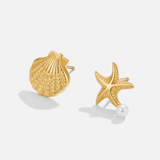 Jasmine Shell Starfish Earrings