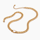Eloise Heart Chain Necklace — product photograph 1