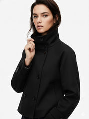 Clara | Cappotto corto a collo alto Blend
