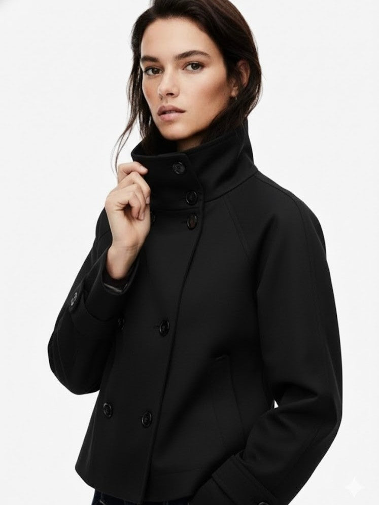 Clara | Cappotto corto a collo alto Blend
